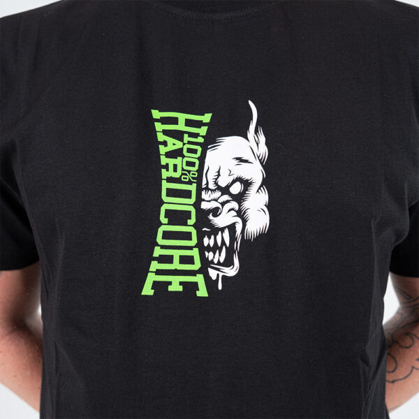 100% Hardcore T-shirt Vertical Black/Green *