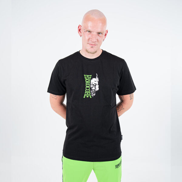 100% Hardcore T-shirt Vertical Black/Green *