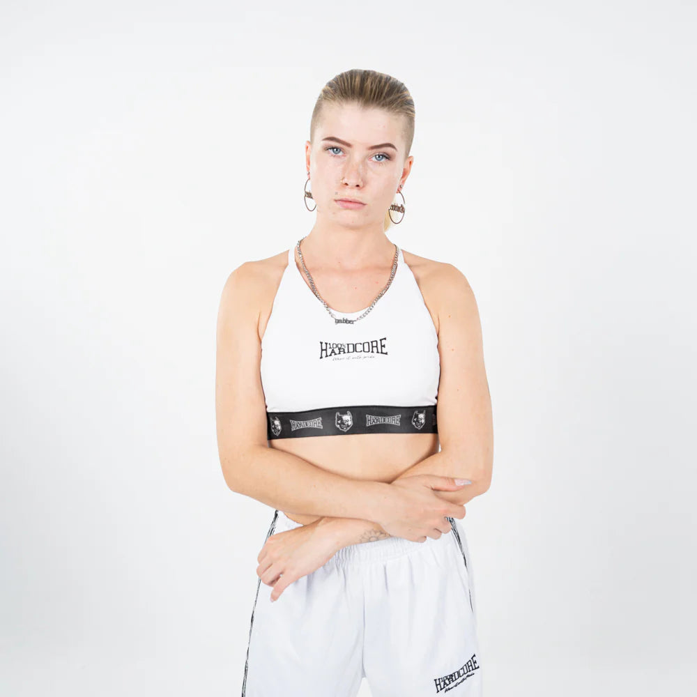 100% Hardcore Women Sport Top Taping White