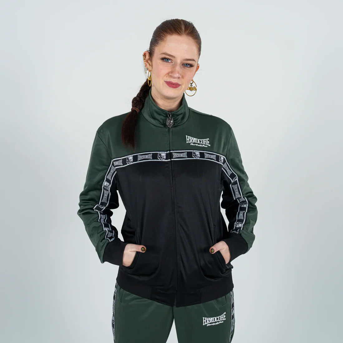 100% Hardcore Training Jacket Essential Dark Green
