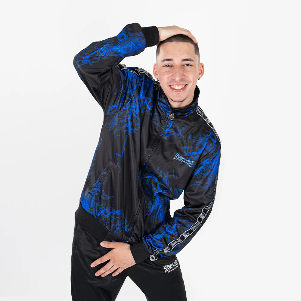 100% Hardcore Training Jacket Flaming Dog Blue