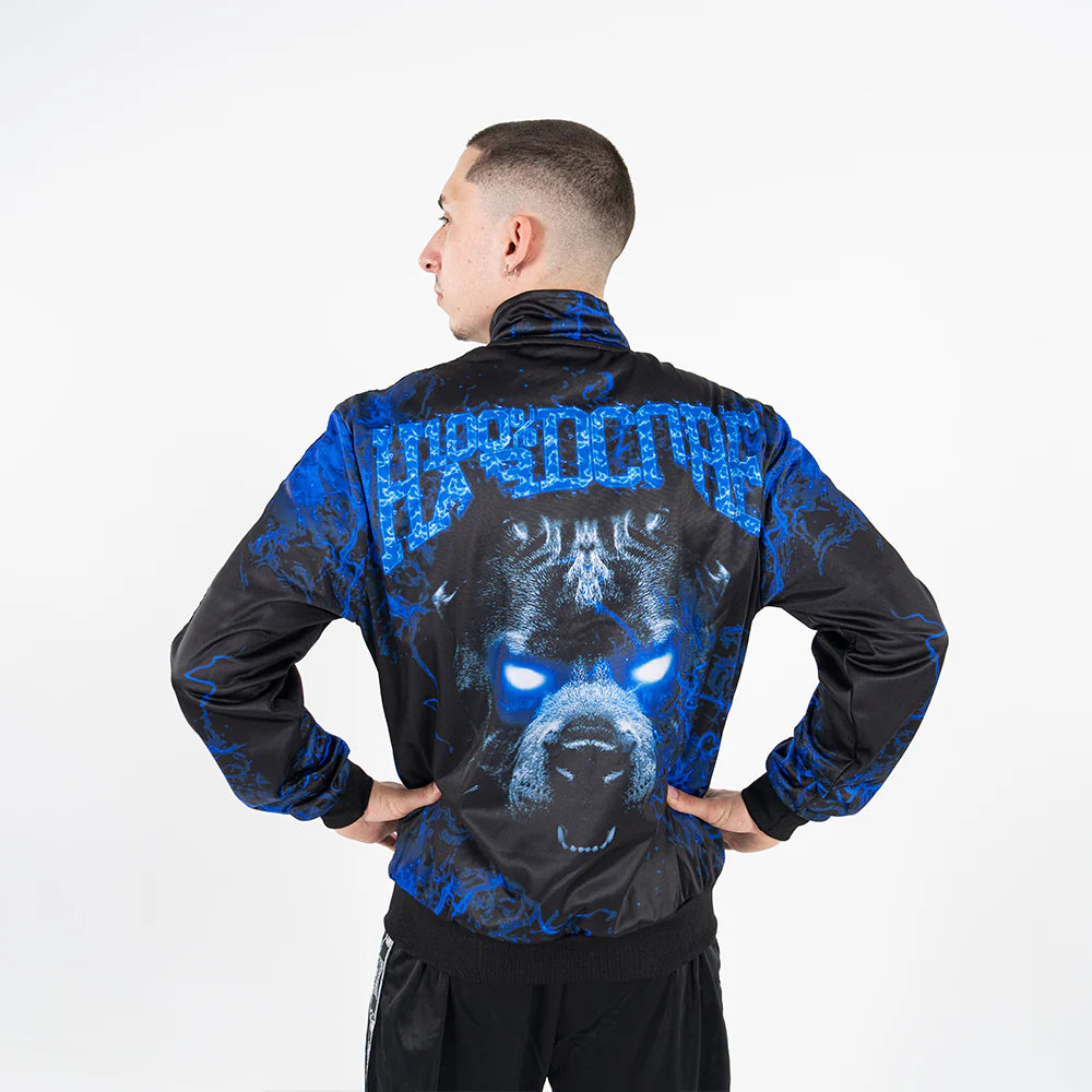 100% Hardcore Training Jacket Flaming Dog Blue
