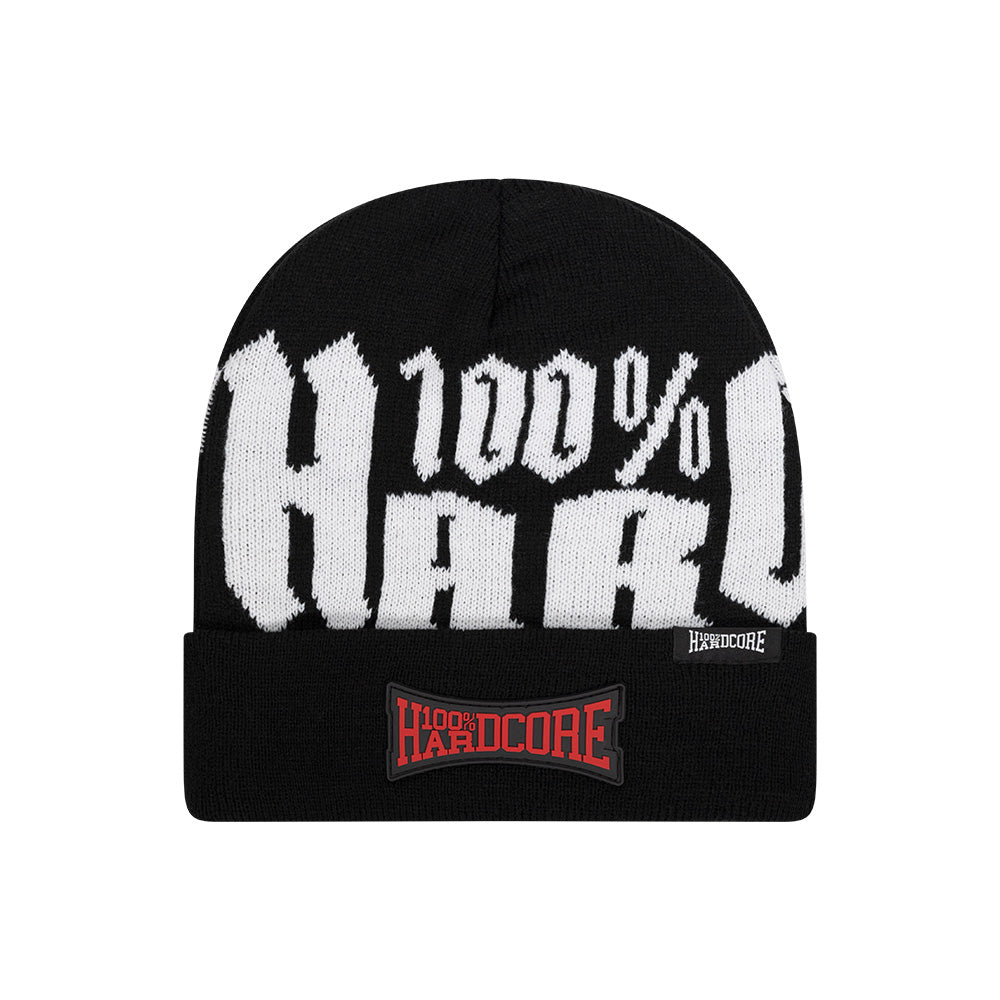 100% Hardcore Beanie Text