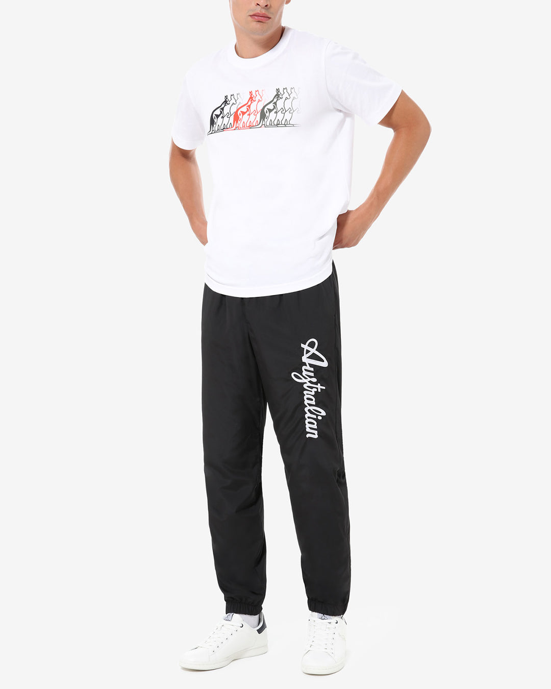 Australian Smash Pants Big Logo Black / White - GABBERPLANET