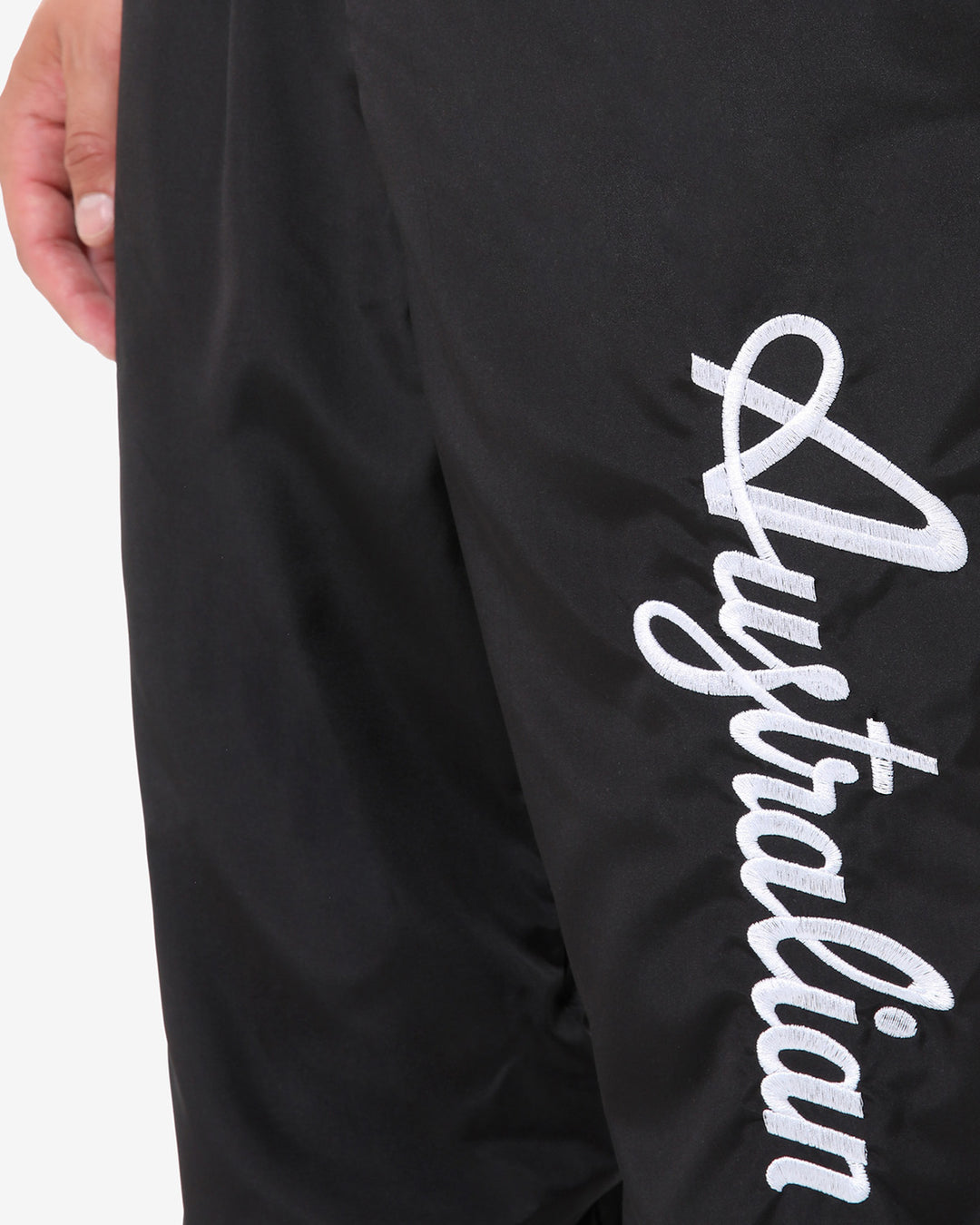 Australian Smash Pants Big Logo Black / White - GABBERPLANET