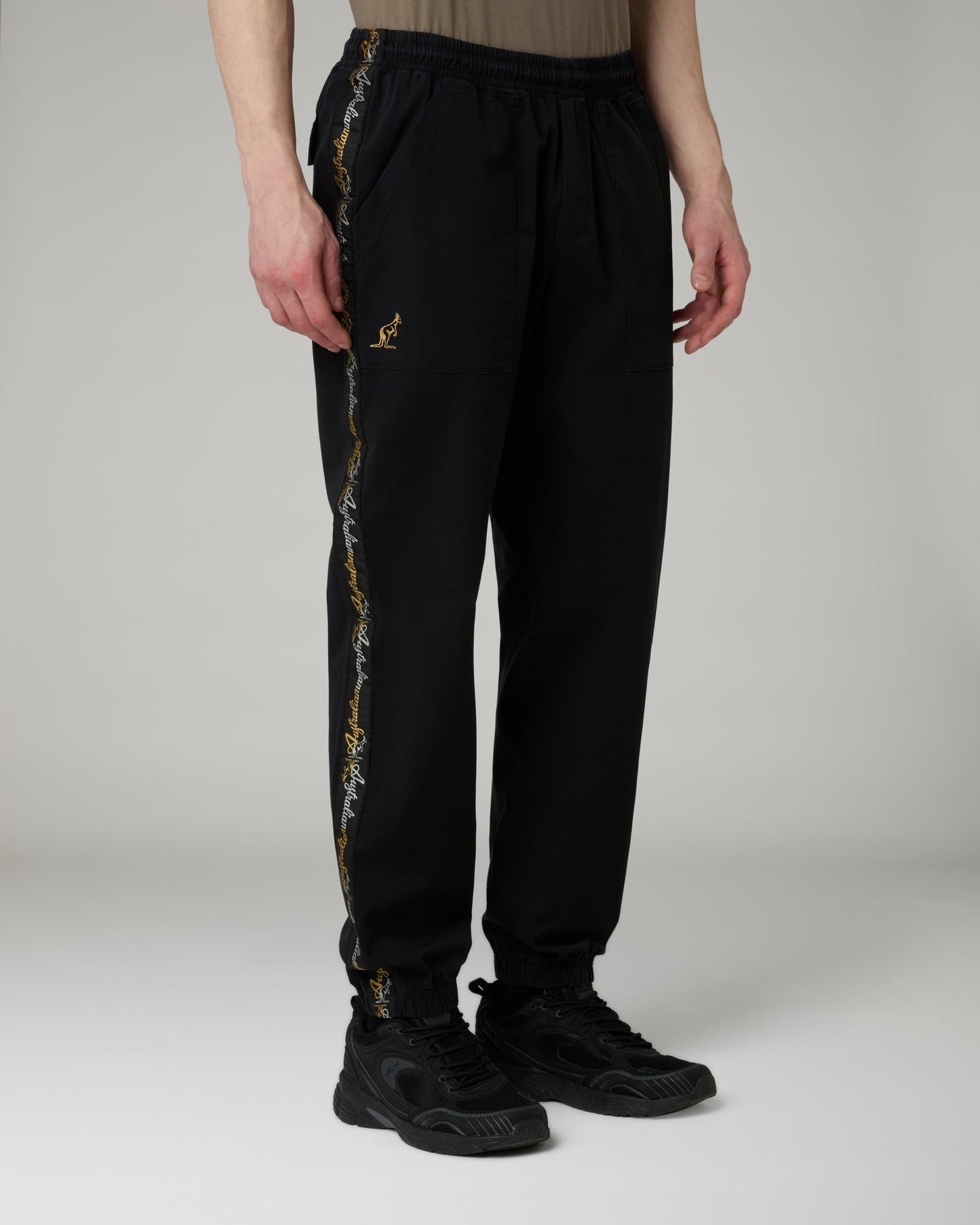 AUSTRALIAN GABBER ARCHIVE LUX01 PANTALONE BANDA COTTON TWILL WASHED ARUPA0024 003 STOCK