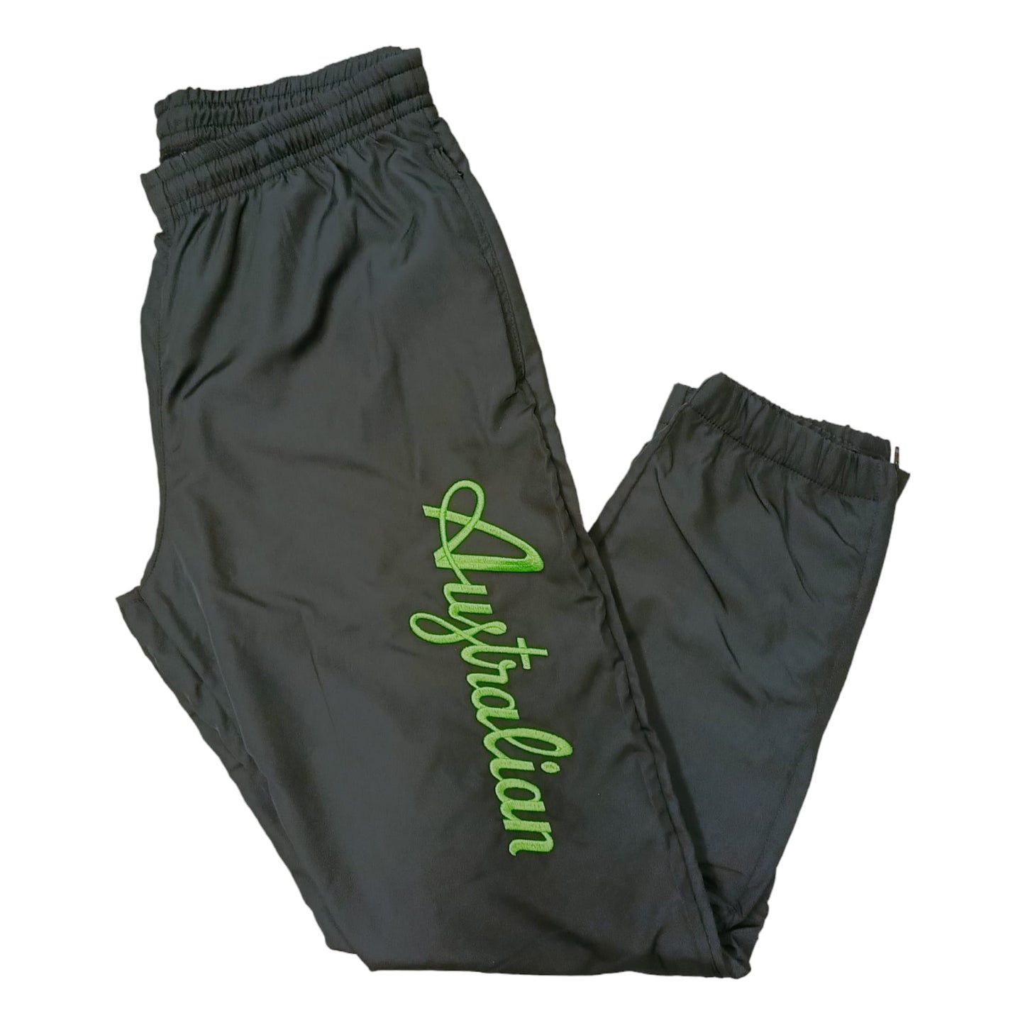 Australian Smash Pants Big Logo Black/Green - GABBERPLANET