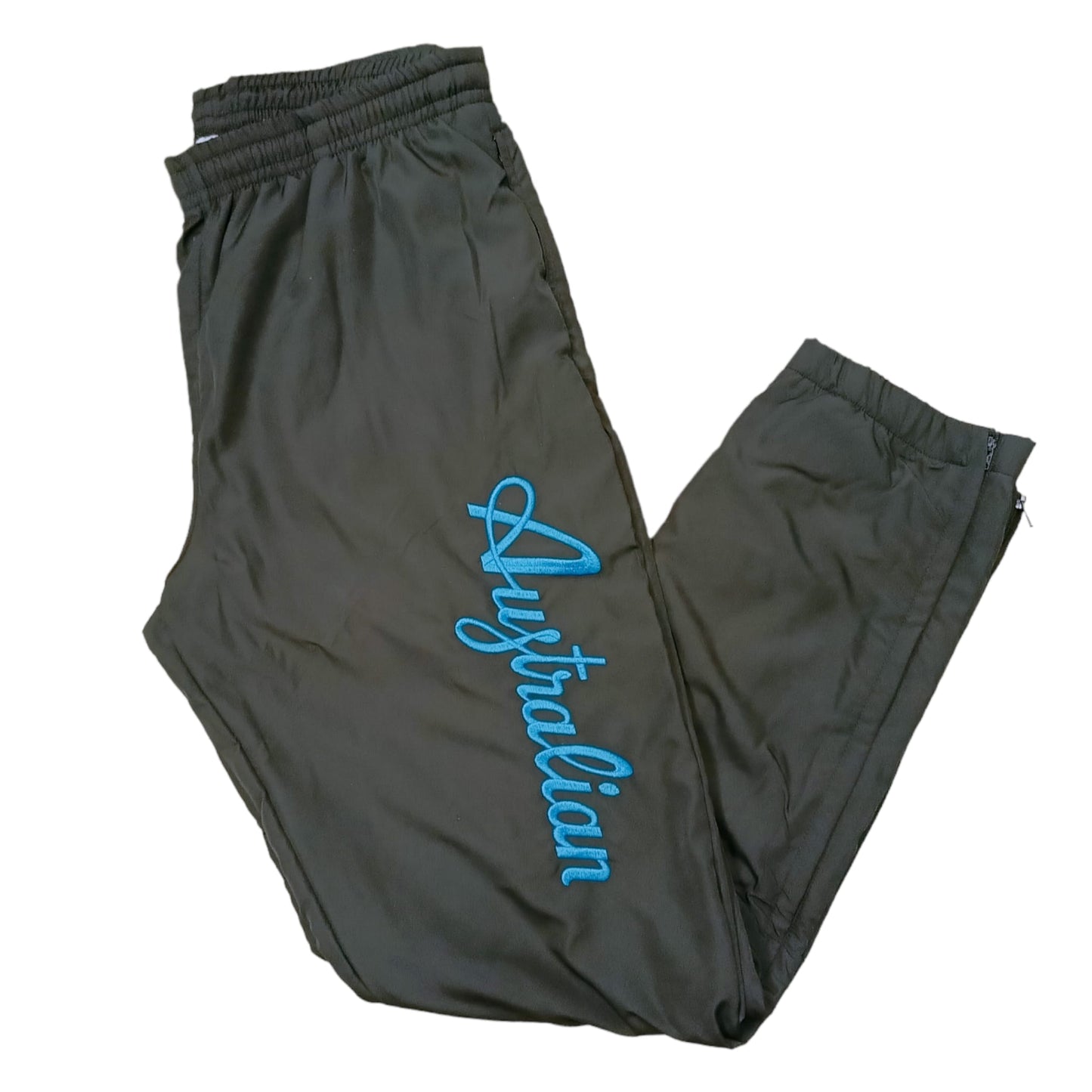 Australian Smash Pants Big Logo Black / Sky Blue - GABBERPLANET
