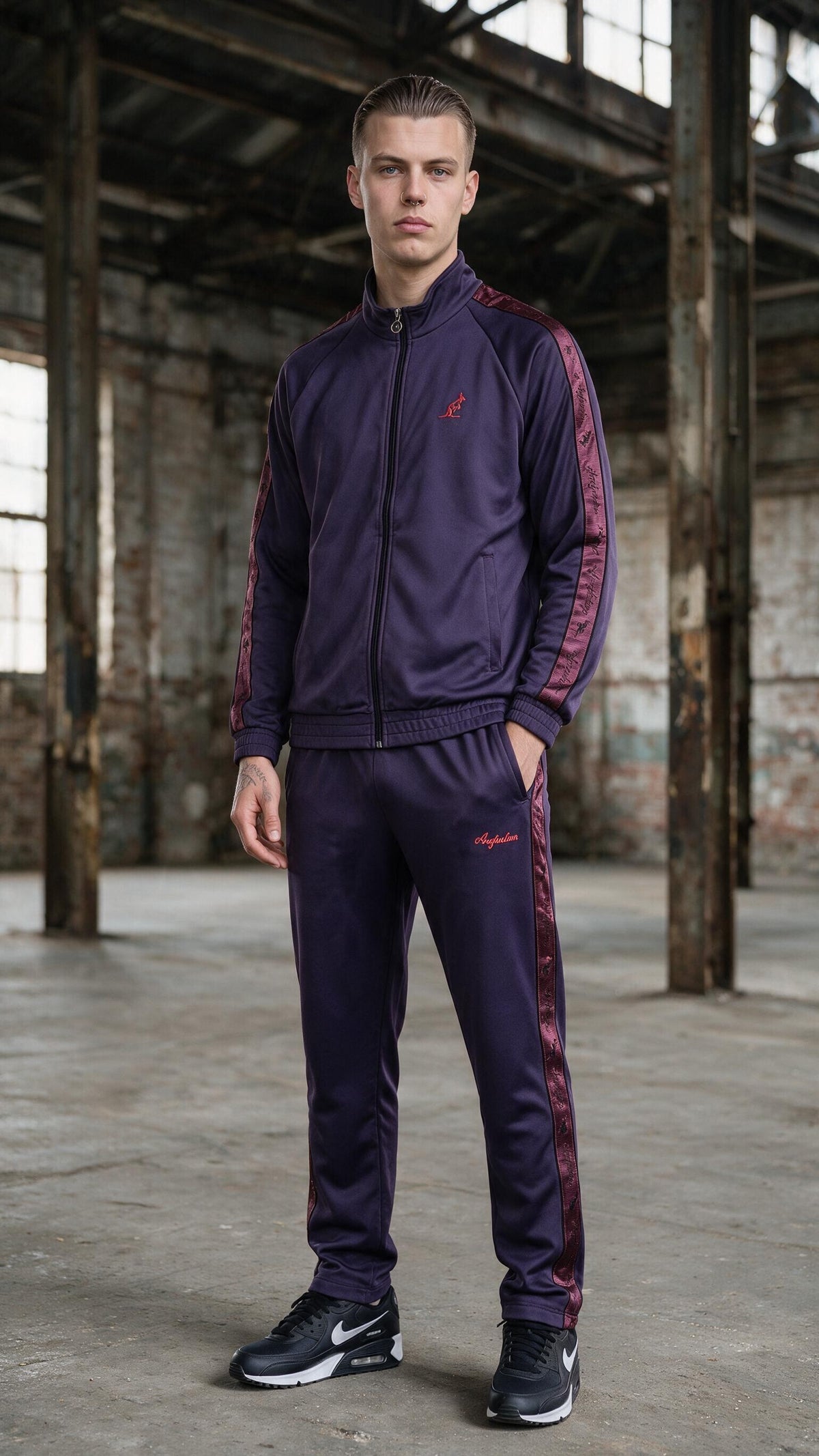 Australian Off Court Tape Tracksuit Purple + FREE SOCKS + FREE CAP