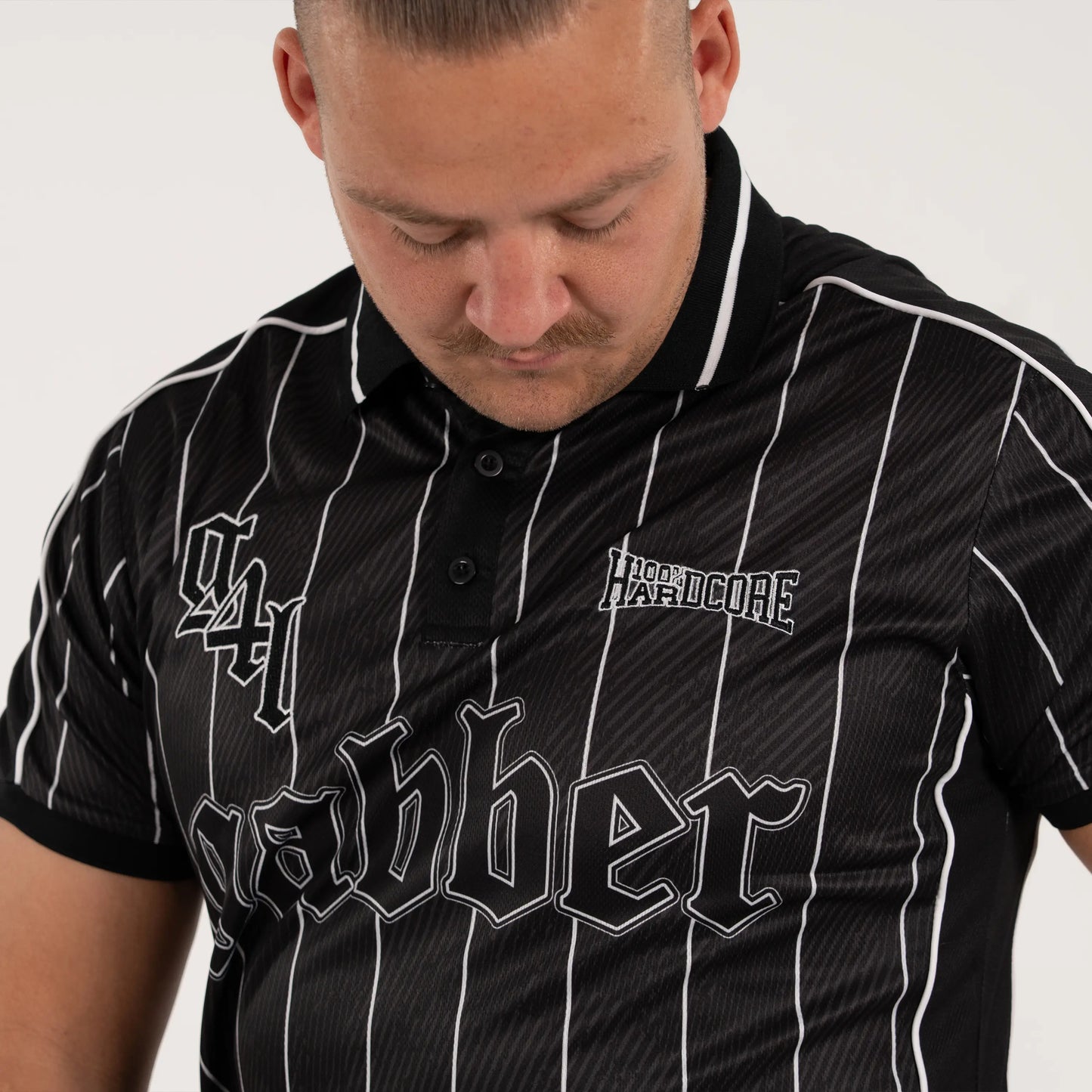 100% Hardcore T-shirt Gabber Soccershirt Striped