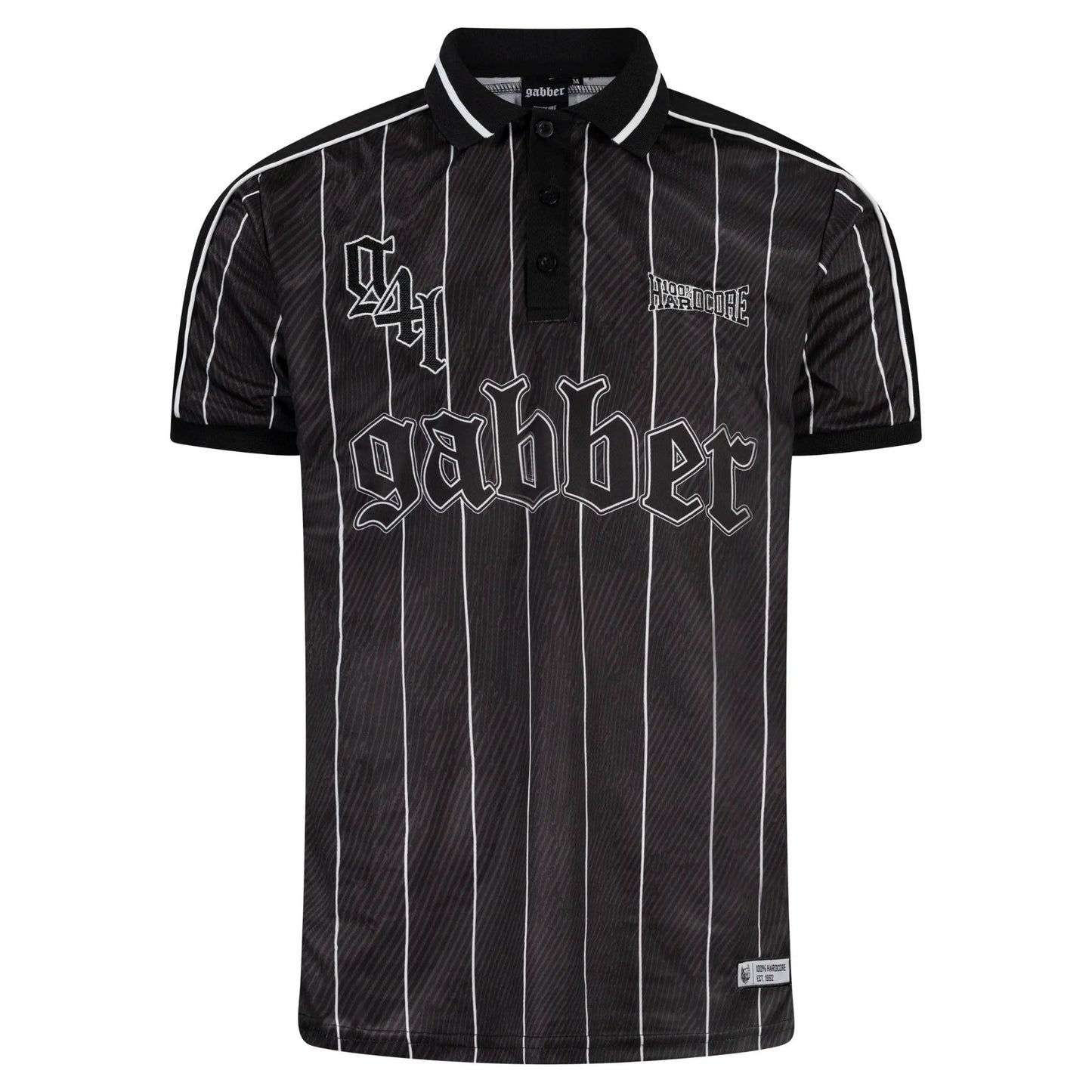 100% Hardcore T-shirt Bermuda Gabber Soccershirt Striped