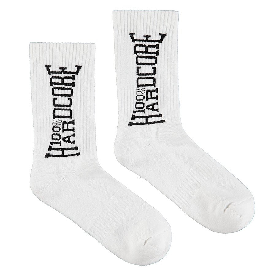 100% Hardcore Sport Socks White - GABBERPLANET