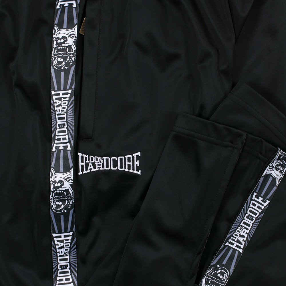 100% Hardcore Training Pants Taped Black - GABBERPLANET