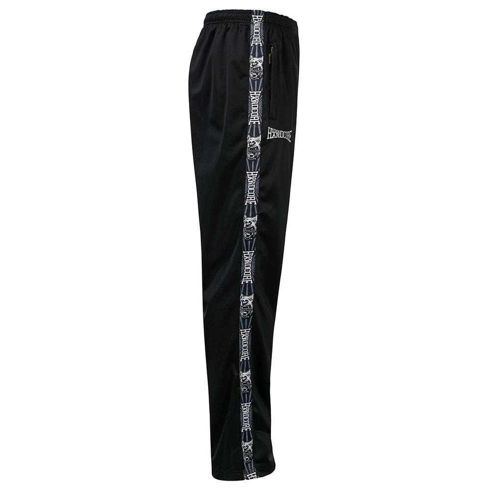 100% Hardcore Training Pants Taped Black - GABBERPLANET