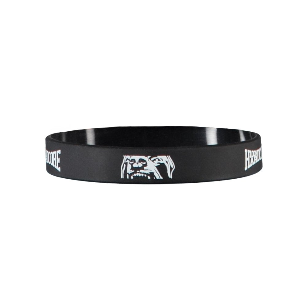 100% Hardcore Wristband Black / White - GABBERPLANET