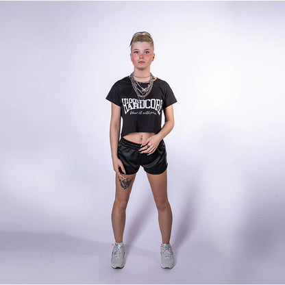 100% HARDCORE CROPPED T-SHIRT ESSENTIAL BLACK / WHITE