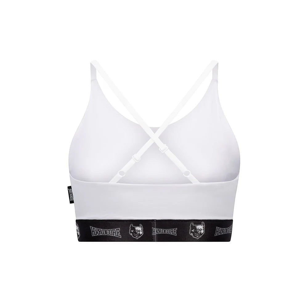 100% Hardcore Women Sport Top Taping White