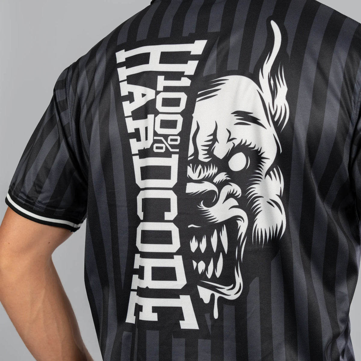 100% Hardcore Soccershirt Classic Striped Black