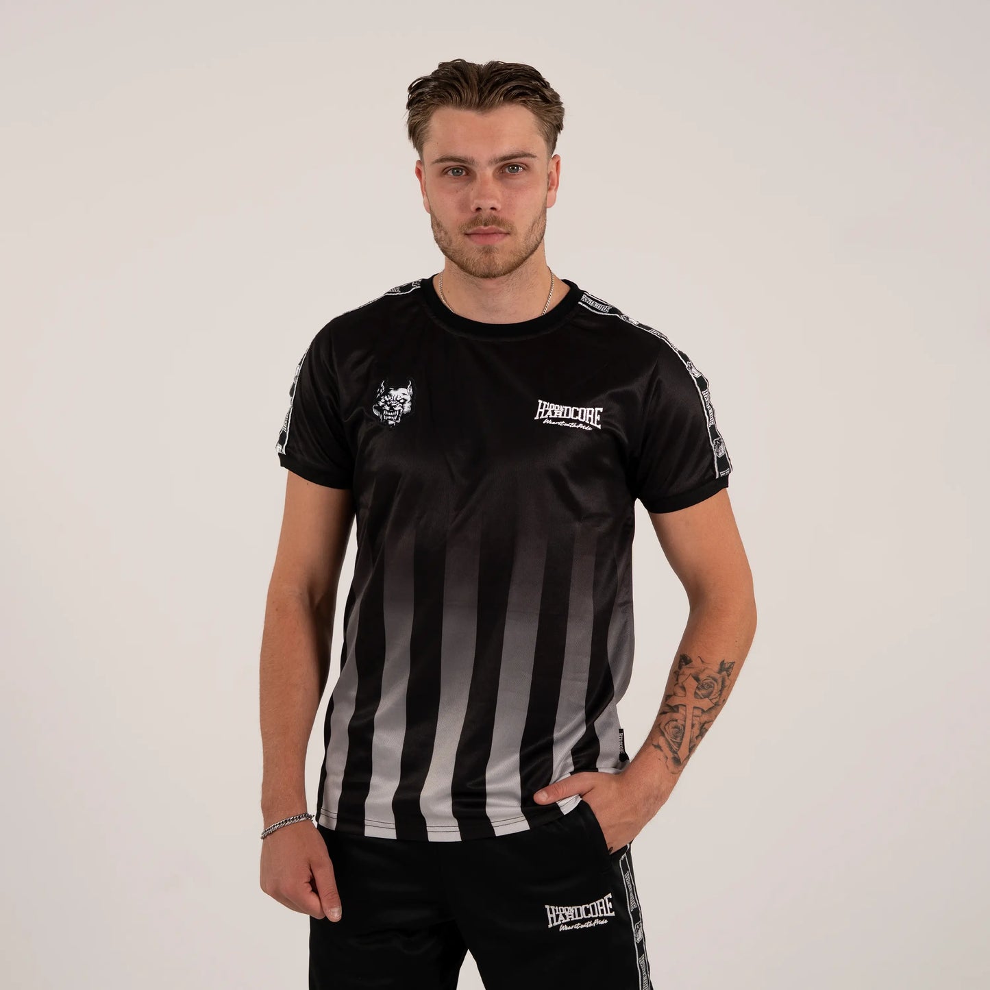 100% Hardcore Soccershirt Striped Branded Rage
