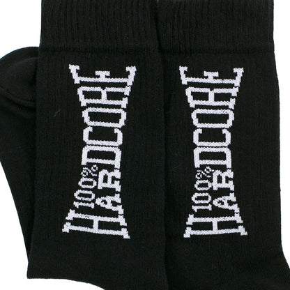 100% Hardcore Sport Socks Black - GABBERPLANET
