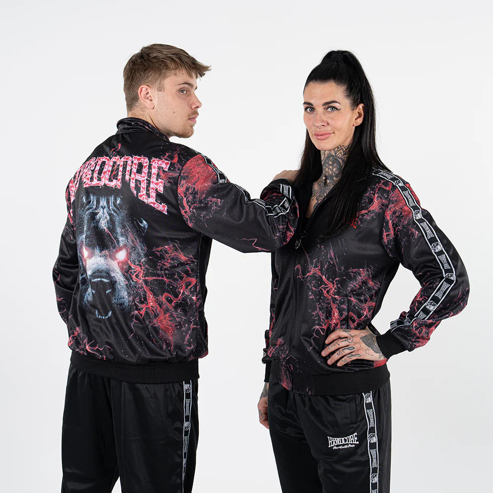 100% Hardcore Training Jacket Flaming Dog Red