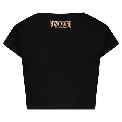 100% HARDCORE CROPPED T-SHIRT ESSENTIAL BLACK / GOLD