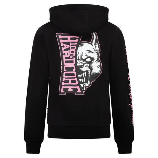 100% Hardcore Woman Hooded Zipper Branded Rage