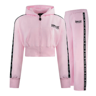 100% Hardcore Cropped Woman Joggingsuit Pink