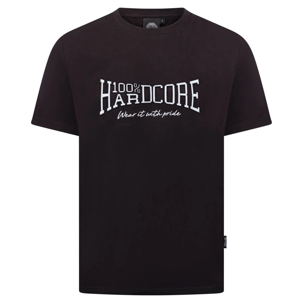 100% Hardcore T-Shirt Essential Embossed Black