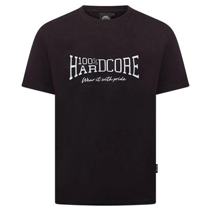 100% Hardcore T-Shirt Essential Embossed Black