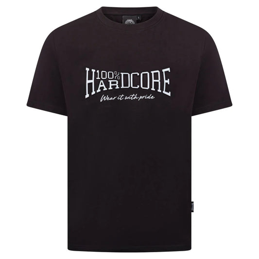 100% Hardcore T-Shirt Essential Embossed Black