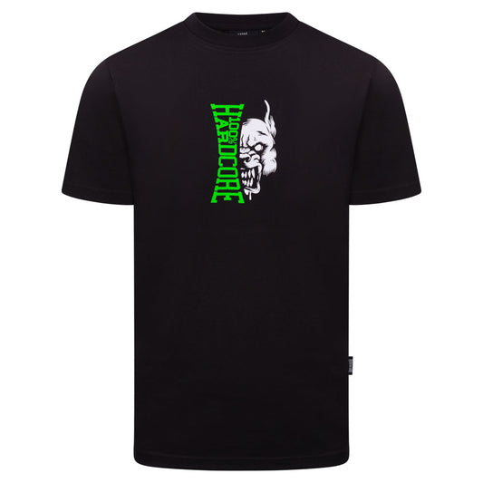100% Hardcore T-shirt Vertical Black/Green *