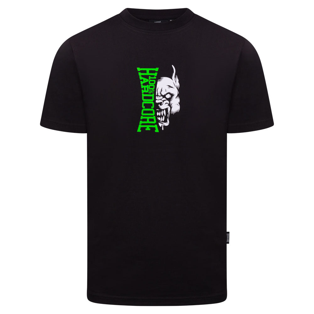 100% Hardcore T-shirt Vertical Black/Green *