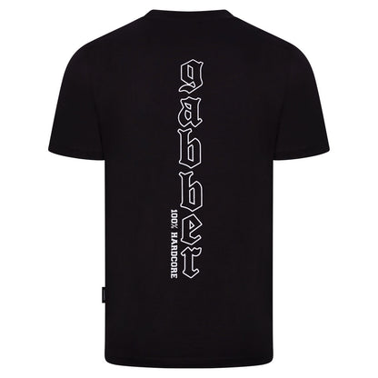 100% Hardcore T-shirt Gabber Vertical Black *