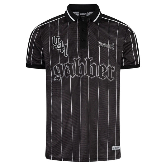 100% Hardcore T-shirt Gabber Soccershirt Striped
