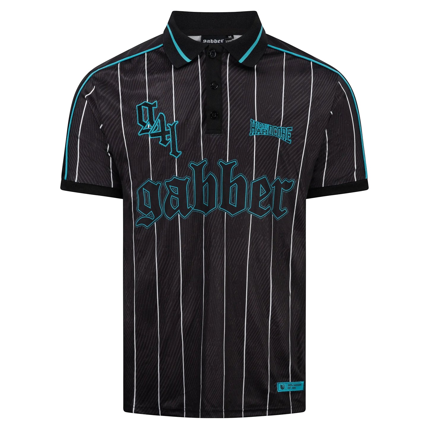 Gabber Soccershirt Striped Turquoise