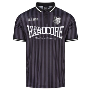 100% Hardcore Soccershirt Classic Striped Black