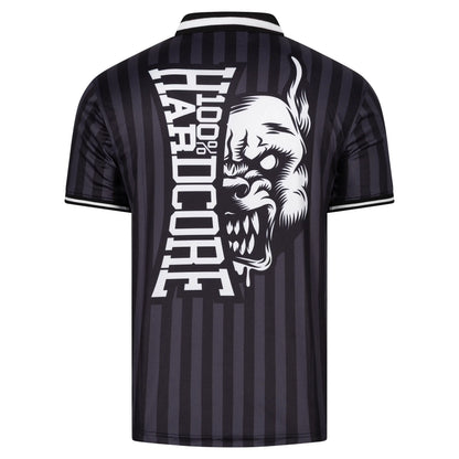 100% Hardcore Soccershirt Classic Striped Black