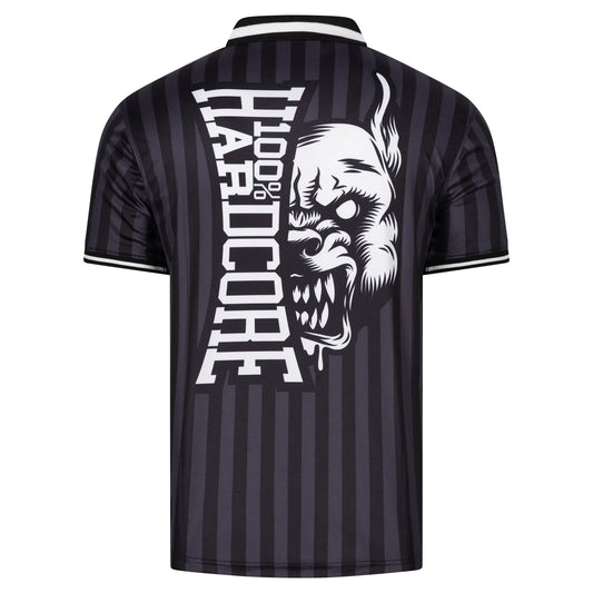100% Hardcore Soccershirt Classic Striped Black