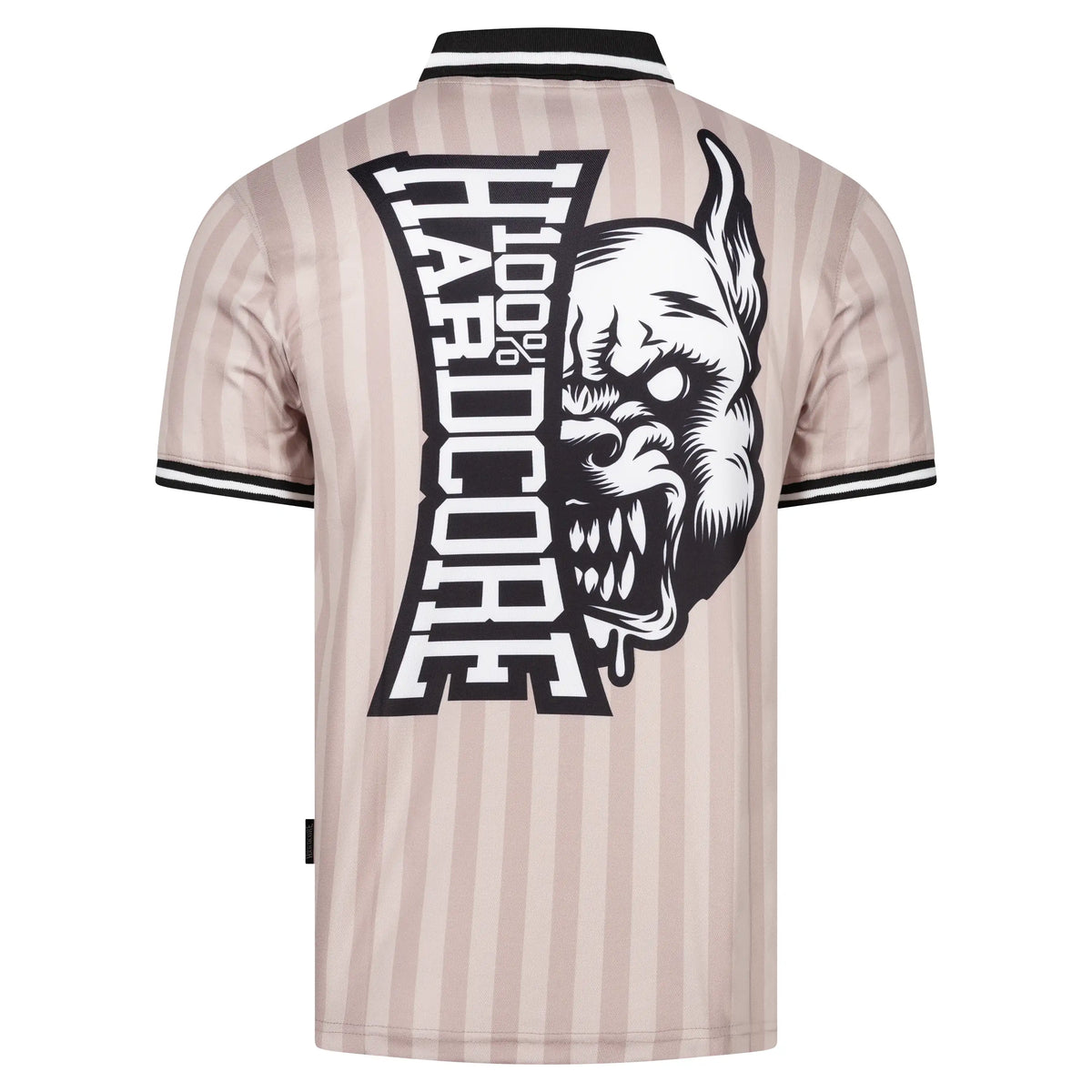 100% Hardcore Soccershirt Classic Striped Sand