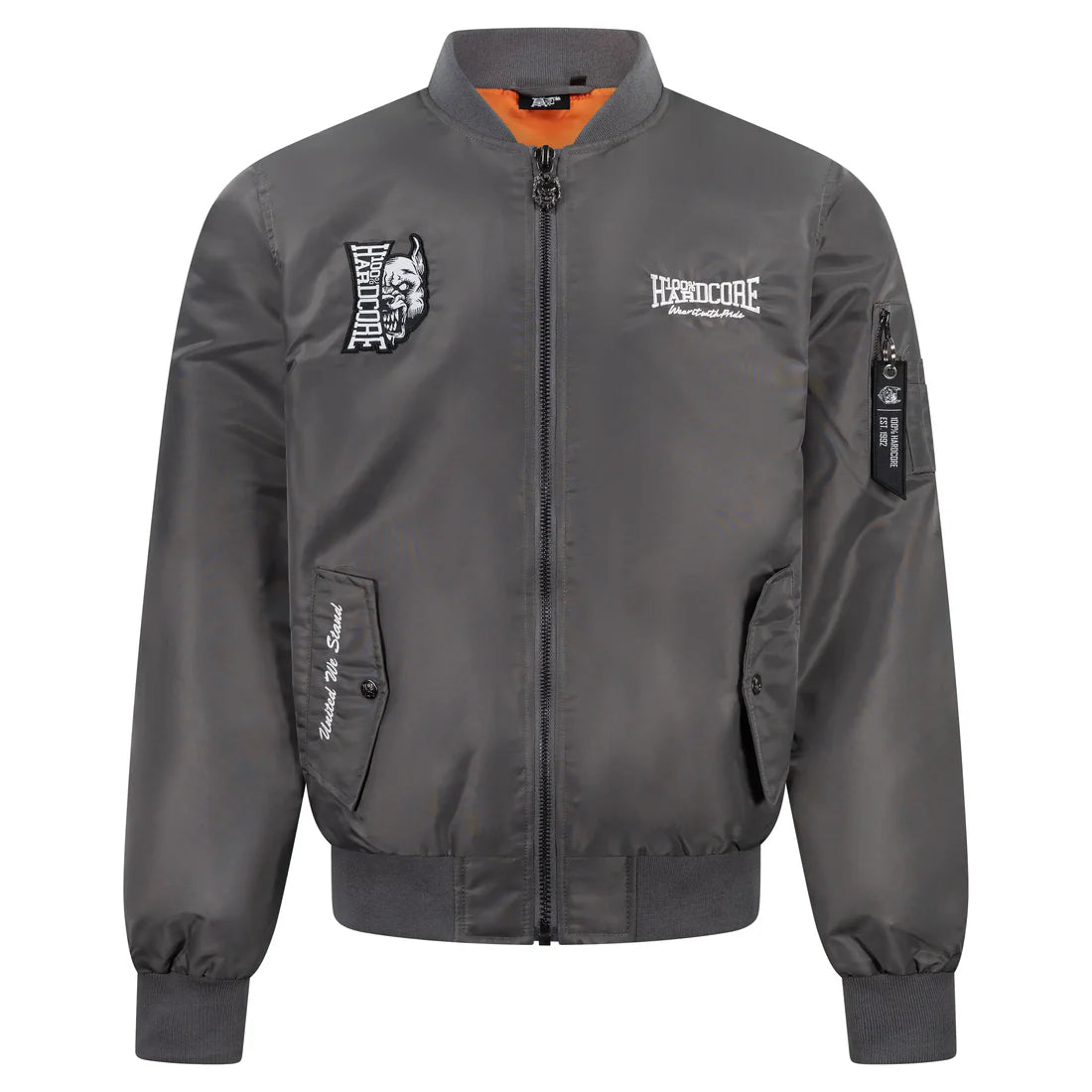 100% Hardcore Bomberjacket Branded Rage Graphite