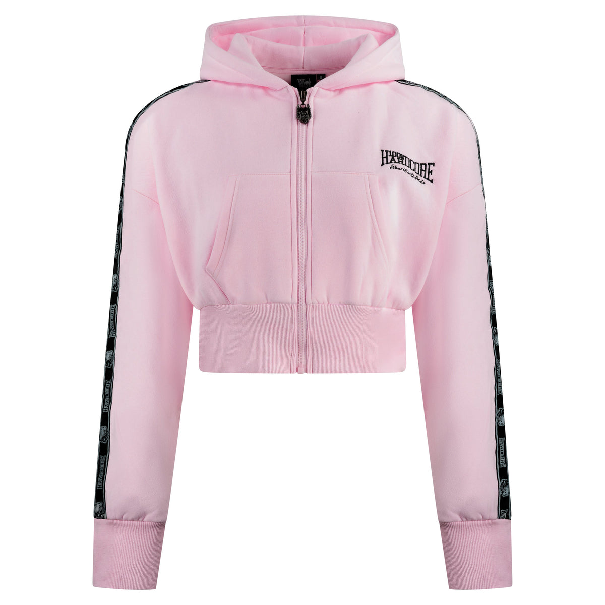 100% Hardcore Cropped Woman Joggingsuit Pink
