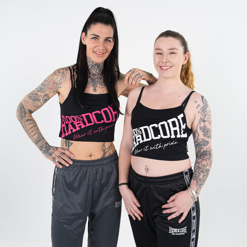 100% HARDCORE TANKTOP WOMEN TILTED ESSENTIAL BLACK / PINK *