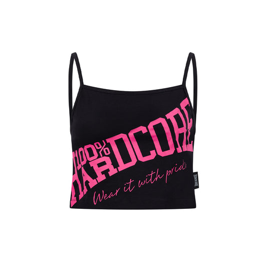 100% HARDCORE TANKTOP WOMEN TILTED ESSENTIAL BLACK / PINK *