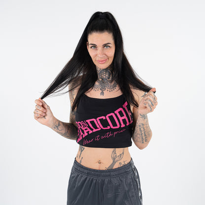 100% HARDCORE TANKTOP WOMEN TILTED ESSENTIAL BLACK / PINK *