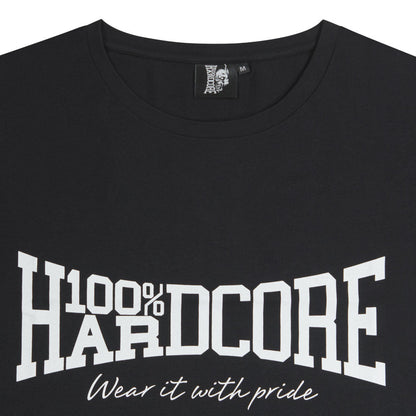 100% Hardcore Cropped T-shirt Essential Black - White