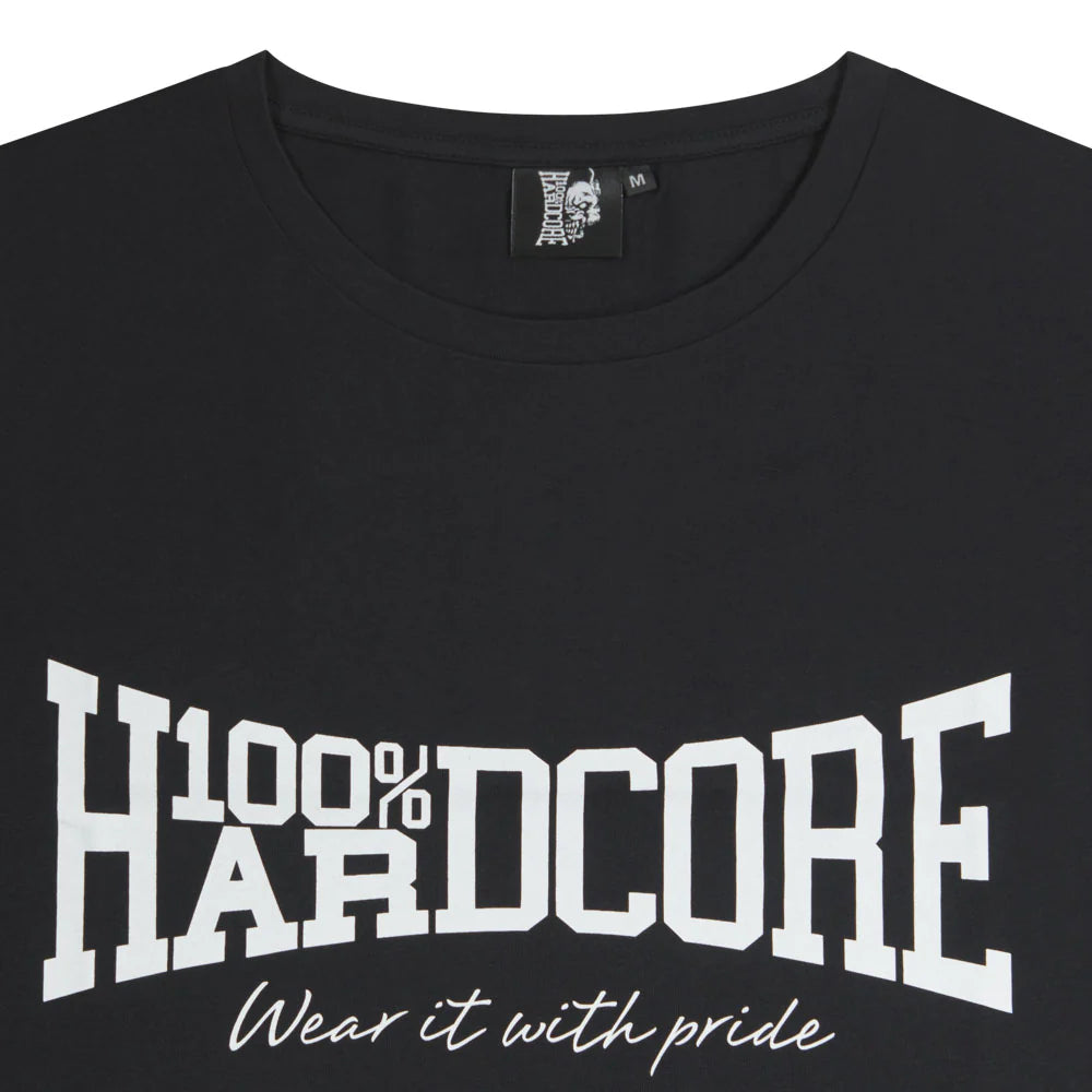 100% HARDCORE CROPPED T-SHIRT ESSENTIAL BLACK / WHITE