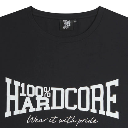 100% HARDCORE CROPPED T-SHIRT ESSENTIAL BLACK / WHITE