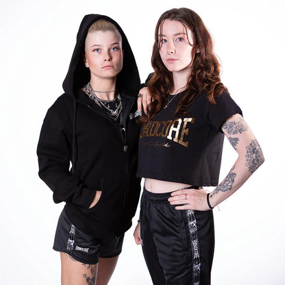 100% HARDCORE CROPPED T-SHIRT ESSENTIAL BLACK / GOLD
