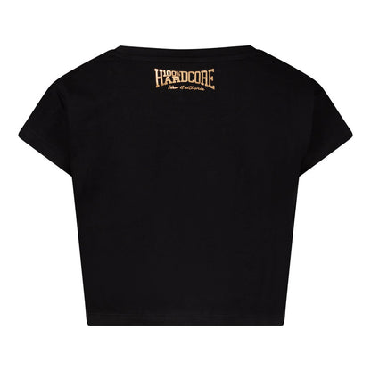 100% HARDCORE CROPPED T-SHIRT ESSENTIAL BLACK / GOLD